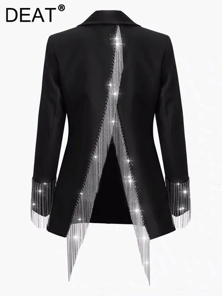 womens suits blazers deat autumn small suit jackets for famale design niche back hollow split tassel black loose blazers yj912 230202, White;black
womens suits blazers deat autumn small suit jackets for famale design niche back hollow split tassel black loose blazers yj912 230202, White;black