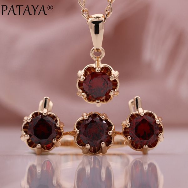 wedding jewelry sets pataya red micro wax inlay natural zircon earrings 585 rose gold color trend women lovely fashion 230203, Slivery;golden
wedding jewelry sets pataya red micro wax inlay natural zircon earrings 585 rose gold color trend women lovely fashion 230203, Slivery;golden