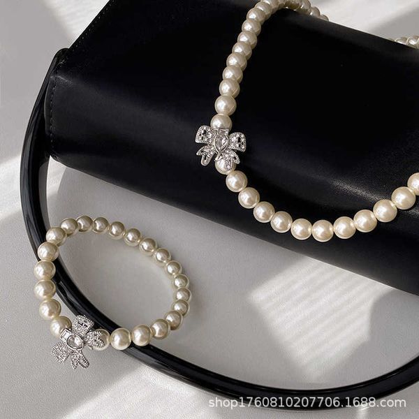 designer mui necklaces high diamond bowknot pearl necklace collar chain elegant style versatile light luxury pk8i, Silver
designer mui necklaces high diamond bowknot pearl necklace collar chain elegant style versatile light luxury pk8i, Silver