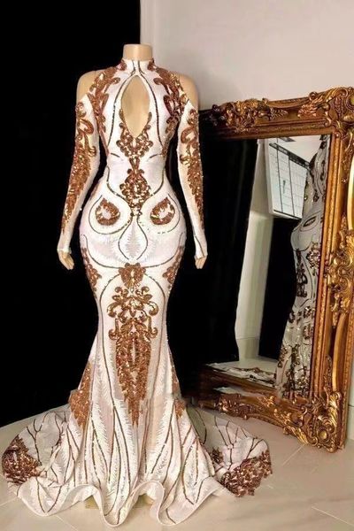 aso ebi sequined mermaid prom dresses long sleeves high neck white and gold evening formal gowns african black girls special occasion dress
aso ebi sequined mermaid prom dresses long sleeves high neck white and gold evening formal gowns african black girls special occasion dress