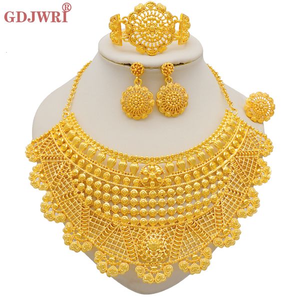 wedding jewelry sets luxury dubai gold color for women indian necklace earrings arab african nigerian bridal jewellery 230203, Slivery;golden
wedding jewelry sets luxury dubai gold color for women indian necklace earrings arab african nigerian bridal jewellery 230203, Slivery;golden