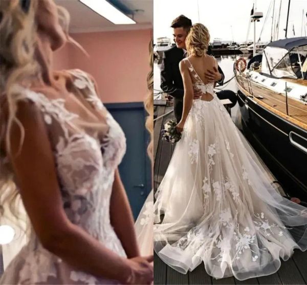 2023 gorgeous boho wedding dresses bridal gown lace applique tulle a line scoop neck sweep train plus size custom made garden vestido de nov, White
2023 gorgeous boho wedding dresses bridal gown lace applique tulle a line scoop neck sweep train plus size custom made garden vestido de nov, White