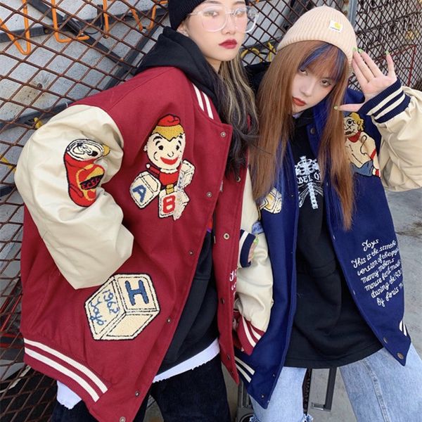 men's jackets american retro embroidered jackets coats women's y2k street trend loose baseball uniform couple casual jackets coat, Black;brown
men's jackets american retro embroidered jackets coats women's y2k street trend loose baseball uniform couple casual jackets coat, Black;brown