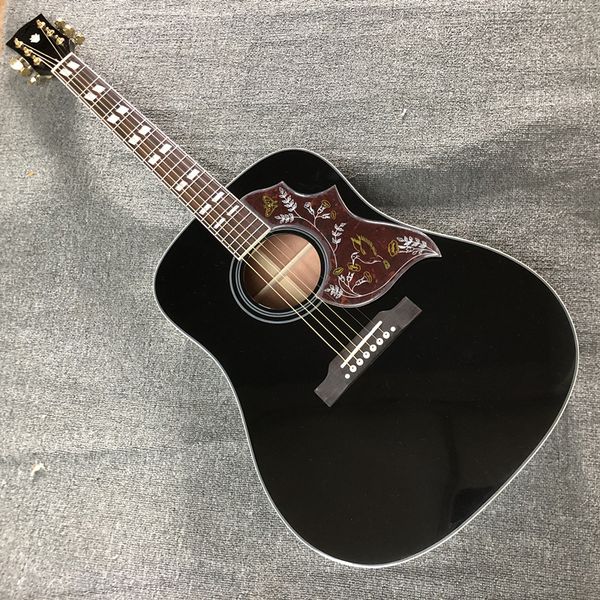 custom guitar, solid spruce rosewood fingerboard, mahogany side back, 41-inch high-quality black acoustic guitars
custom guitar, solid spruce rosewood fingerboard, mahogany side back, 41-inch high-quality black acoustic guitars