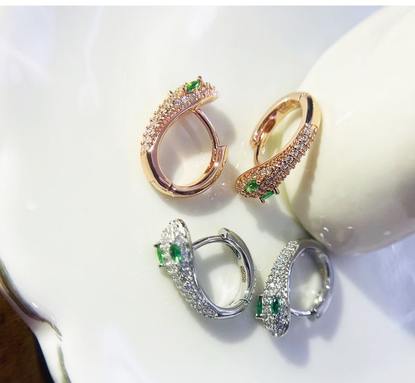 new brand earrings cuff jewelry sterling sier rose gold fill emerald pave white 5a zircon party women wedding snake clip earring for, Silver
new brand earrings cuff jewelry sterling sier rose gold fill emerald pave white 5a zircon party women wedding snake clip earring for, Silver