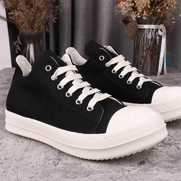 high street rick original canvas shoes low men sneakers couple shoe lace-up men's casual shoes solid owens rubber designer women's, Black
high street rick original canvas shoes low men sneakers couple shoe lace-up men's casual shoes solid owens rubber designer women's, Black