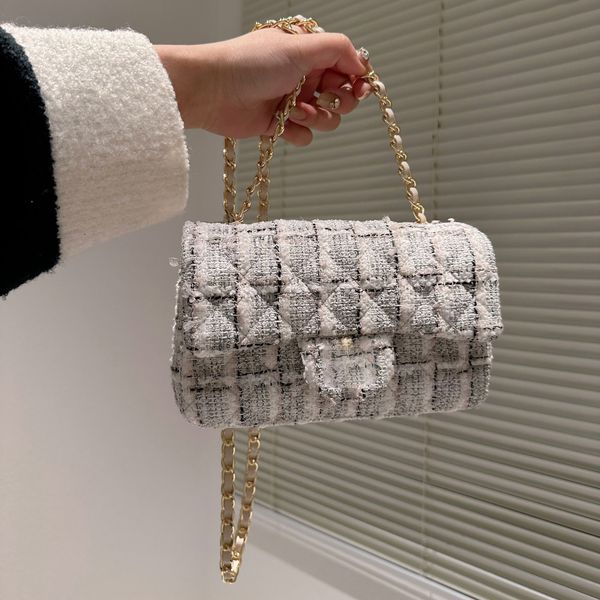 womens classic two-tone woolen designer bags vintage tweed quilted crossbody coins purse metalasse hardware chain totes sacoche french handb
womens classic two-tone woolen designer bags vintage tweed quilted crossbody coins purse metalasse hardware chain totes sacoche french handb