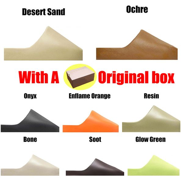 with original box slides slippers eva sandals sneakers shoes bone white resin desert sand rubber summer flat men women designer beach fashio, Black
with original box slides slippers eva sandals sneakers shoes bone white resin desert sand rubber summer flat men women designer beach fashio, Black