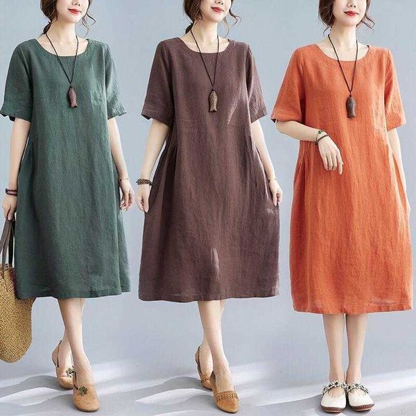 summer linen dress: artistic, loose-fit, round neck short - perfect for casual wear, Black;gray
summer linen dress: artistic, loose-fit, round neck short - perfect for casual wear, Black;gray