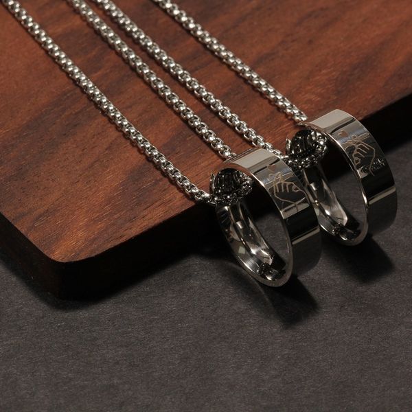 hand heart gesture stainless steel couple pendant necklace sweater chain necklace wholesale, Silver
hand heart gesture stainless steel couple pendant necklace sweater chain necklace wholesale, Silver