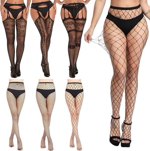 6 pairs women lingerie garter belt stocking fishnet thigh high tights suspender pantyhose, Red;black
6 pairs women lingerie garter belt stocking fishnet thigh high tights suspender pantyhose, Red;black