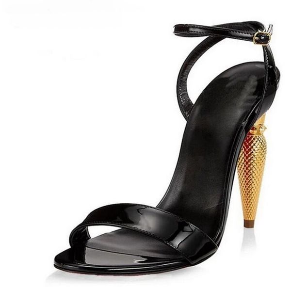 carved lip-stick strange heel modern sandals women luxury drand red bottom shoe patent leather ankle strap open toe summer shoes for girls p, Black
carved lip-stick strange heel modern sandals women luxury drand red bottom shoe patent leather ankle strap open toe summer shoes for girls p, Black