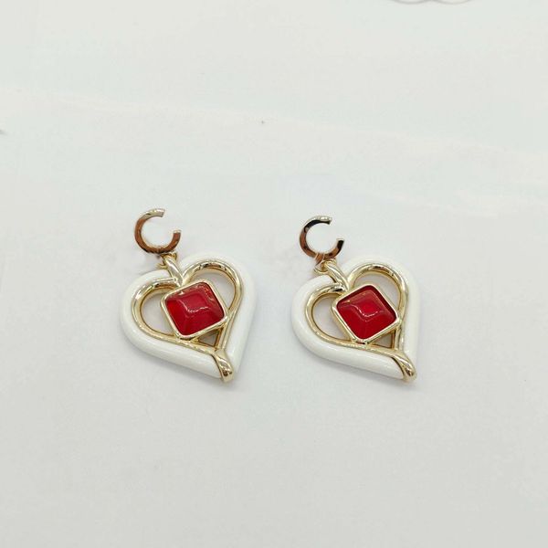 2023 luxury quality charm heart shape pendant necklace with red and white color drop earring in 18k gold plated have stamp box ps7520a, Silver
2023 luxury quality charm heart shape pendant necklace with red and white color drop earring in 18k gold plated have stamp box ps7520a, Silver