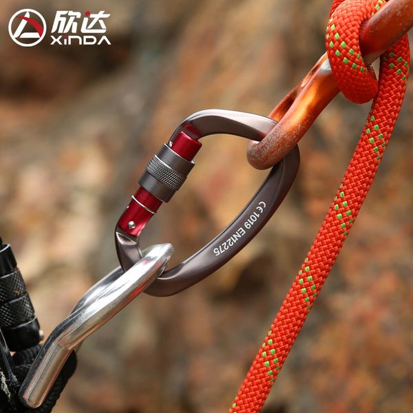 outdoor professional rock climbing carabiner 25kn lock d-shape safety buckle carabiner for keys outdoor tools equipment
outdoor professional rock climbing carabiner 25kn lock d-shape safety buckle carabiner for keys outdoor tools equipment