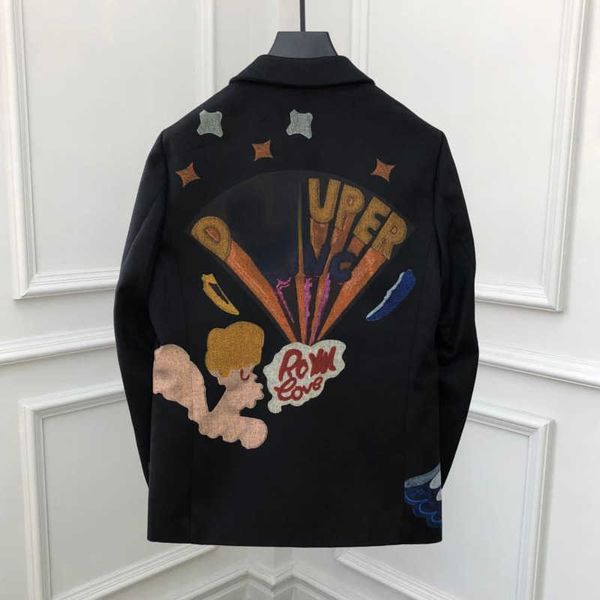 high version cashmere coat men jacket cartoon embroidered casual suit designer jackets mens cardigan wool coats, Black;brown
high version cashmere coat men jacket cartoon embroidered casual suit designer jackets mens cardigan wool coats, Black;brown
