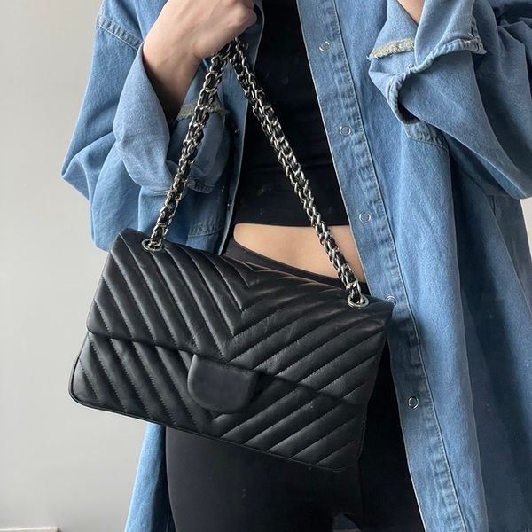 womens lambskin v-stitch quilted black bags chevron line classic double flap purse silver metal hardware matelasse chain crossbody shoulder
womens lambskin v-stitch quilted black bags chevron line classic double flap purse silver metal hardware matelasse chain crossbody shoulder