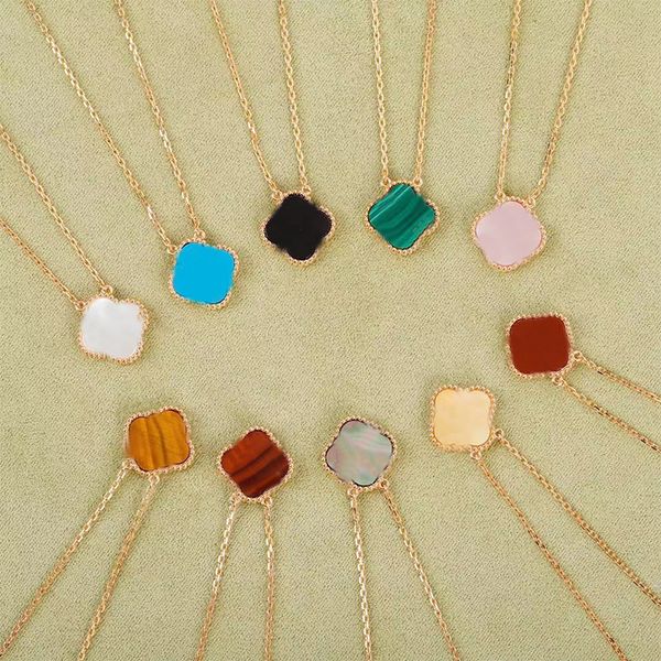 classic necklace designer fashion elegant clover gold necklaces gift for woman jewelry pendant highly quality 18 color box need extra cost m, Silver
classic necklace designer fashion elegant clover gold necklaces gift for woman jewelry pendant highly quality 18 color box need extra cost m, Silver