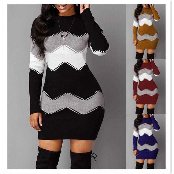 womens round neck casual dresses long sleeve digital printing slim sheath dress, Black;gray
womens round neck casual dresses long sleeve digital printing slim sheath dress, Black;gray