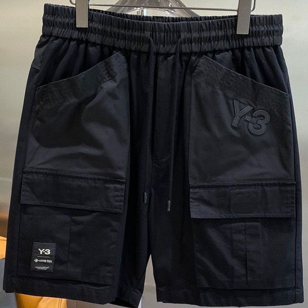 men and women y3 summer fashion athleisure cargo shorts letter pocket beach shorts, White;black
men and women y3 summer fashion athleisure cargo shorts letter pocket beach shorts, White;black