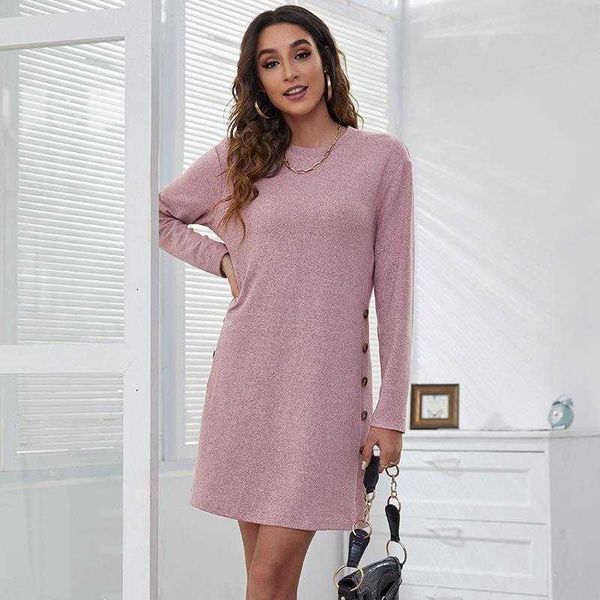nuoxi autumn casual dresses and winter round neck womens simple buttons long, Black;gray
nuoxi autumn casual dresses and winter round neck womens simple buttons long, Black;gray