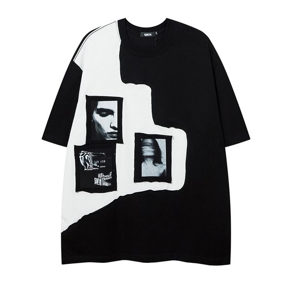 men's plus tees print patchwork short sleeve summer tshirts for men crew neck vintage casual loose cotton tees oversized t-shirt, Black;brown
men's plus tees print patchwork short sleeve summer tshirts for men crew neck vintage casual loose cotton tees oversized t-shirt, Black;brown
