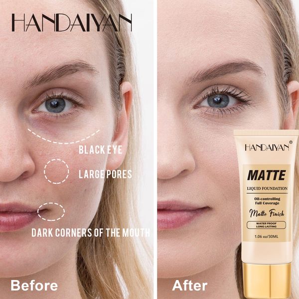 handaiyan 8 colors liquid foundation cream waterproof lasting oil-control cover acne base makeup moisturize matte concealer cosmetic
handaiyan 8 colors liquid foundation cream waterproof lasting oil-control cover acne base makeup moisturize matte concealer cosmetic