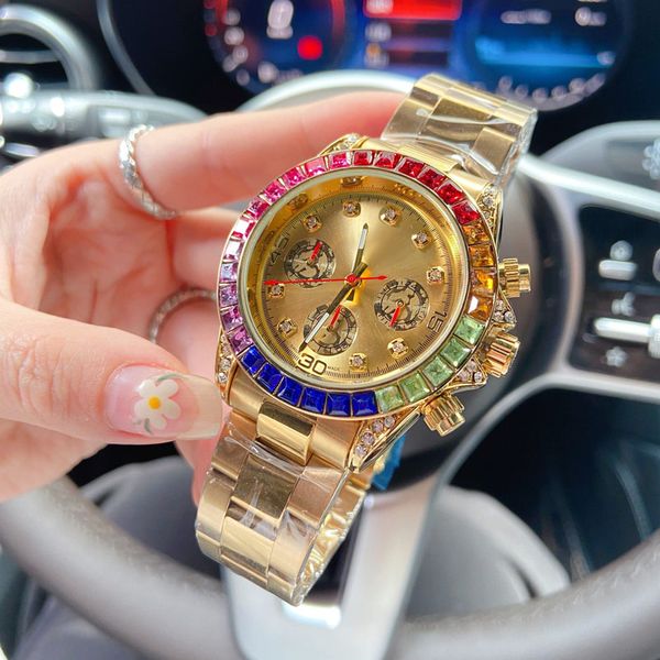 business luxury mens watch rhinestone diamond chronograph designer wristwatches brand stainless steel band classic watches for men christmas, Slivery;brown
business luxury mens watch rhinestone diamond chronograph designer wristwatches brand stainless steel band classic watches for men christmas, Slivery;brown