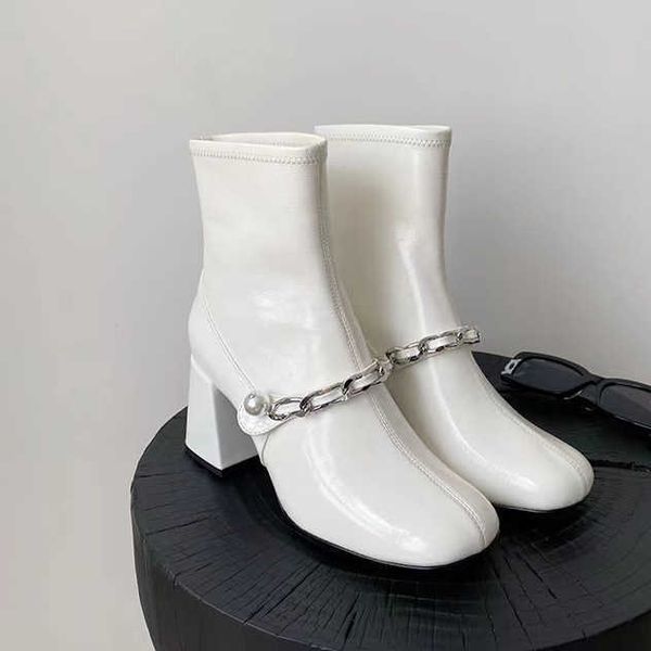 fashion shoes women's high-grade elastic boots for women in autumn and winter 2023 new sweet round head thick heel chain pearl, Black
fashion shoes women's high-grade elastic boots for women in autumn and winter 2023 new sweet round head thick heel chain pearl, Black