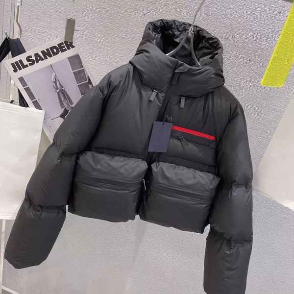 luxury women's down jacket parkas with classic letter hooded large pocket jackets winter warm short cotton outerwear stylist winter coa, Black
luxury women's down jacket parkas with classic letter hooded large pocket jackets winter warm short cotton outerwear stylist winter coa, Black