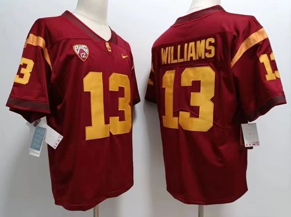 ncaa usc trojans football jersey 13 caleb williams home away size s-xxxl, Black;red
ncaa usc trojans football jersey 13 caleb williams home away size s-xxxl, Black;red