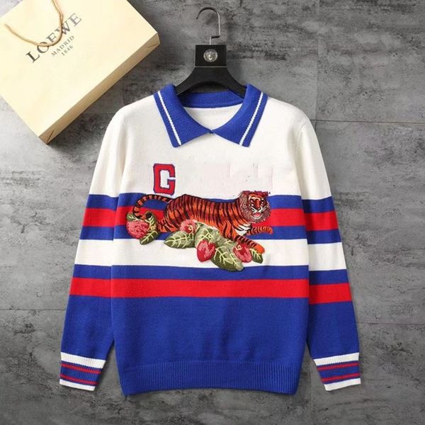 designer men's and women's sweaters 2023 new luxury ceiling quality g tiger sweater vintage embroidered lapel sweater top, White;black
designer men's and women's sweaters 2023 new luxury ceiling quality g tiger sweater vintage embroidered lapel sweater top, White;black