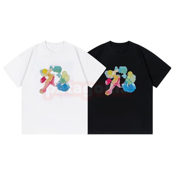men womens high fashion t shirt high street watercolor printing tees couples short sleeve summer size xs, White;black
men womens high fashion t shirt high street watercolor printing tees couples short sleeve summer size xs, White;black