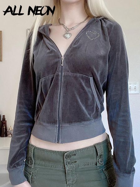 women's hoodies sweatshirts allneon y2k aesthetics zip up rhinestones trim brown velour hoodies 90s vintage streetwear hooded pockets, Black
women's hoodies sweatshirts allneon y2k aesthetics zip up rhinestones trim brown velour hoodies 90s vintage streetwear hooded pockets, Black