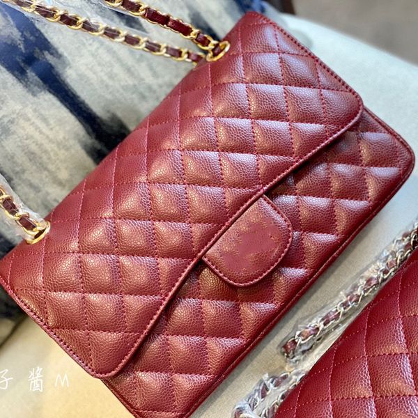 classic caviar leather cowhide quilted bags classic double flap purse gold/silver metal hardware matelasse chain crossbody shoulder designer
classic caviar leather cowhide quilted bags classic double flap purse gold/silver metal hardware matelasse chain crossbody shoulder designer