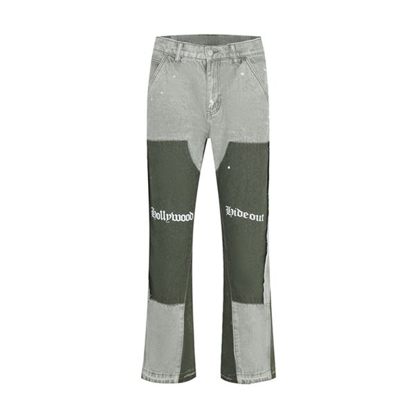 streetwear painted flare pants jeans for men straight casual baggy denim trousers oversize cargos, Black;brown
streetwear painted flare pants jeans for men straight casual baggy denim trousers oversize cargos, Black;brown