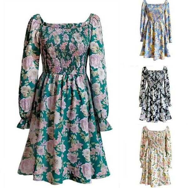 fashionable printed french collar dress spring and summer skirt for women, Black;gray
fashionable printed french collar dress spring and summer skirt for women, Black;gray