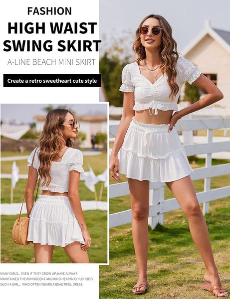avidlove women' summer high waist ruffle short skirt a-line beach mini skirts with drawstring,nighty underwear,pieces of lingerie,stew, Red;black
avidlove women' summer high waist ruffle short skirt a-line beach mini skirts with drawstring,nighty underwear,pieces of lingerie,stew, Red;black