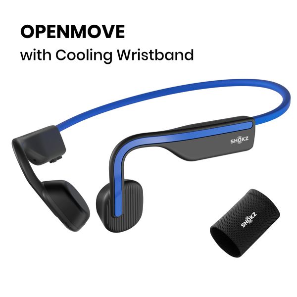 shokz openmove bone conduction wireless bluetooth headphones for sports with cooling wristband (blue)
shokz openmove bone conduction wireless bluetooth headphones for sports with cooling wristband (blue)