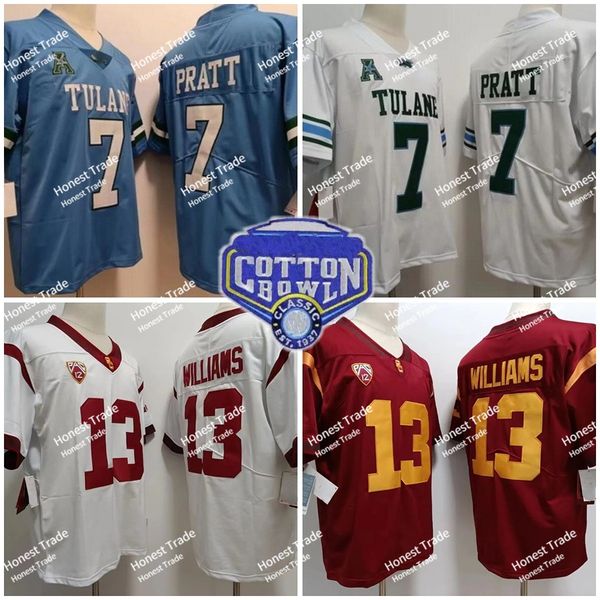 usc trojan 13 caleb williams football jersey michael pratt tulane green wave ncaa college jerseys stitched 2023 cotton bowl, Black;red
usc trojan 13 caleb williams football jersey michael pratt tulane green wave ncaa college jerseys stitched 2023 cotton bowl, Black;red