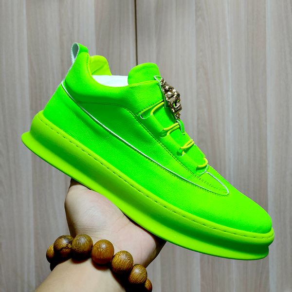 bright green loafers white shoes new casual boots luxury high board thick soles men's sports shoe zapatos hombre a6, Black
bright green loafers white shoes new casual boots luxury high board thick soles men's sports shoe zapatos hombre a6, Black