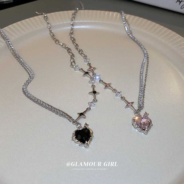 pendant necklaces sweet and cool girls with diamonds love stars necklace fashionable and creative design collarbone chain cool wind necklace, Silver
pendant necklaces sweet and cool girls with diamonds love stars necklace fashionable and creative design collarbone chain cool wind necklace, Silver