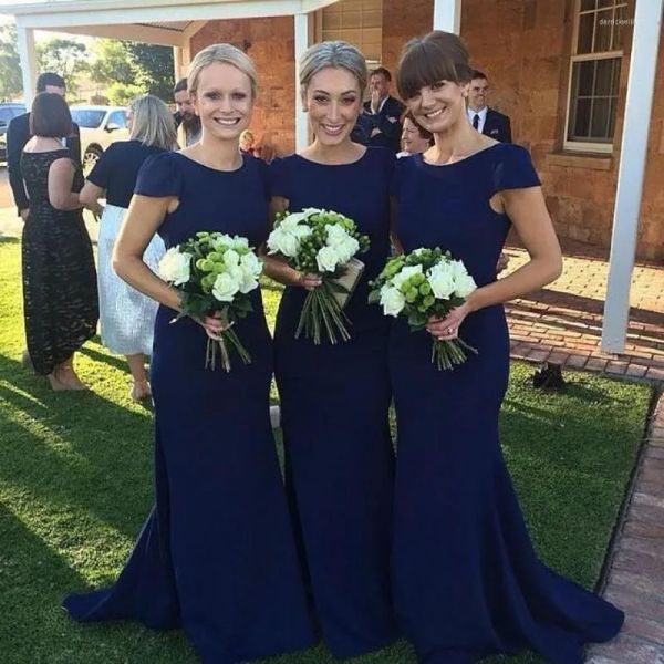 2023 navy blue bridesmaid dresses scoop neck mermaid floor length cap sleeves ruched custom made plus size maid of honor gowns, White;pink
2023 navy blue bridesmaid dresses scoop neck mermaid floor length cap sleeves ruched custom made plus size maid of honor gowns, White;pink