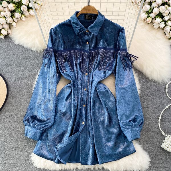 new vintage spring autumn casual dresses solid slim button full lady dress a line turndown collar single breasted women dresses 2023, Black;gray
new vintage spring autumn casual dresses solid slim button full lady dress a line turndown collar single breasted women dresses 2023, Black;gray