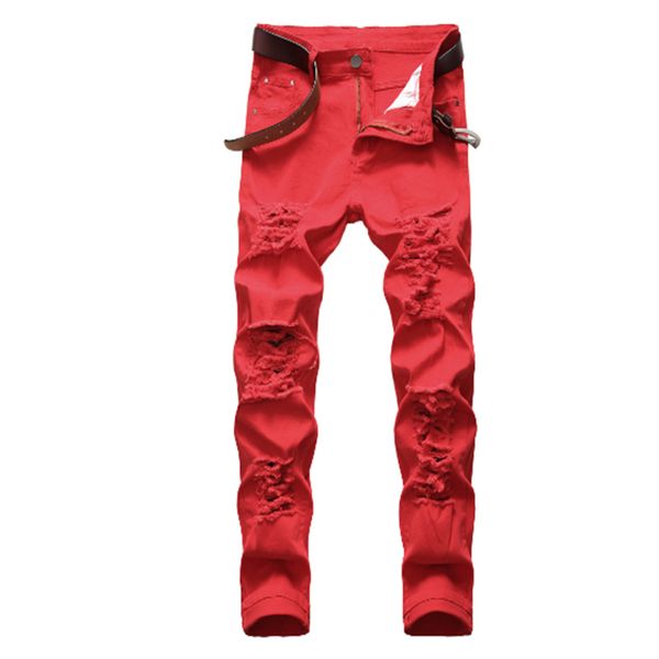 straight hole destruction trousers distressed jeans men denim trousers fashion designer brand white pants male large size28-42, Blue
straight hole destruction trousers distressed jeans men denim trousers fashion designer brand white pants male large size28-42, Blue