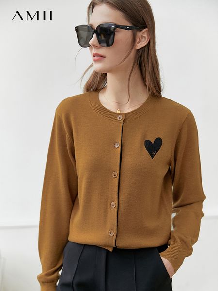 women's knits tees amii minimalism spring cardigan for women fashion simple oneck single breasted embroidery female sweaters 12240276, White
women's knits tees amii minimalism spring cardigan for women fashion simple oneck single breasted embroidery female sweaters 12240276, White