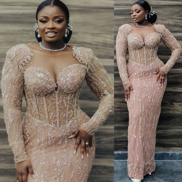 2023 luxury beaded evening dresses mermaid long sleeves scoop neck sequins custom made formal occasion wear arabic prom gown vestidos, Black;red
2023 luxury beaded evening dresses mermaid long sleeves scoop neck sequins custom made formal occasion wear arabic prom gown vestidos, Black;red