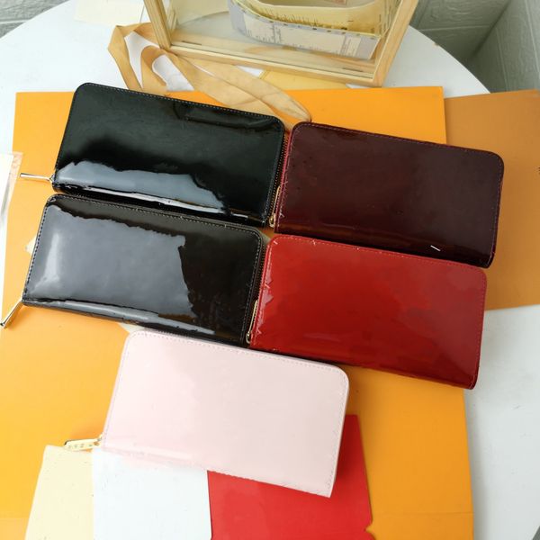 patent leather zipper long wallets women designer shiny leather 5 colors black pink red inner zipper pocket card slots, Red;black
patent leather zipper long wallets women designer shiny leather 5 colors black pink red inner zipper pocket card slots, Red;black