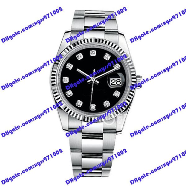 highquality watch 2813 automatic mechanical watch 36mm black diamond dial 116234 women's watch stainless steel strap sapphire glass fas, Slivery;brown
highquality watch 2813 automatic mechanical watch 36mm black diamond dial 116234 women's watch stainless steel strap sapphire glass fas, Slivery;brown