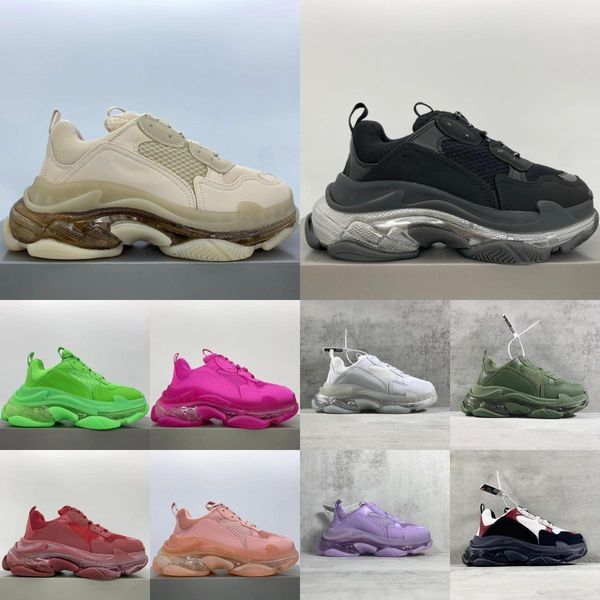 with box designer balencaigaitys shoes crystal bottom 19w triple s women mens casual shoes dad platform clear sole air bubble tr fmkm, Black
with box designer balencaigaitys shoes crystal bottom 19w triple s women mens casual shoes dad platform clear sole air bubble tr fmkm, Black