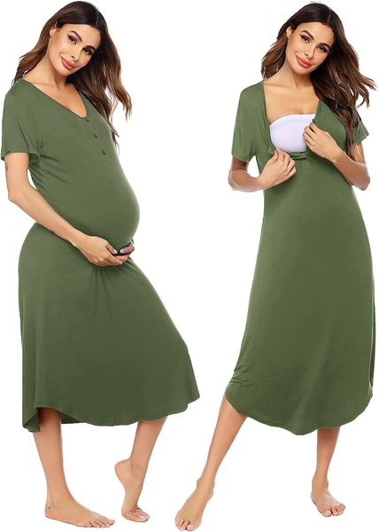 ekouaer maternity nursing nightgown womens short sleeve v-neck breastfeeding sleep dress long gown for pregnant, Red;black
ekouaer maternity nursing nightgown womens short sleeve v-neck breastfeeding sleep dress long gown for pregnant, Red;black